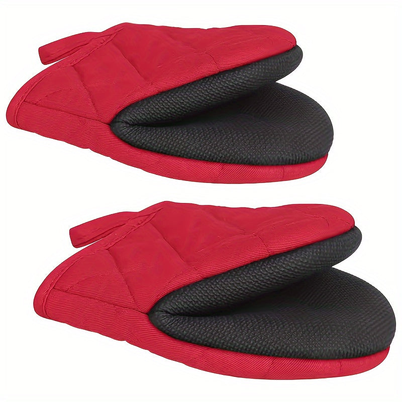 Silicone Non-Slip Heat-Resistant Oven Gloves, Multi-Functional Kitchen Microwave Oven And Baking Gloves, Food Safety, Thickened And Anti-Scald Rubber Gloves, Suitable for Graduation Ceremony, June Festival, Labor Day, Grandparents' Day And Easter