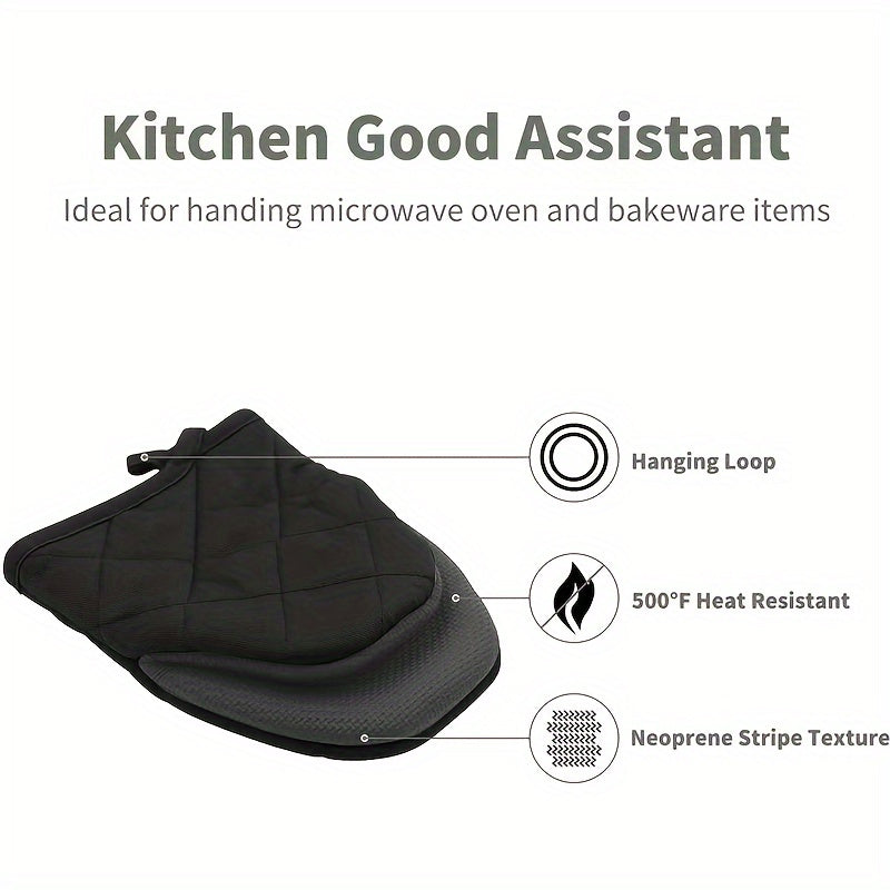 Silicone Non-Slip Heat-Resistant Oven Gloves, Multi-Functional Kitchen Microwave Oven And Baking Gloves, Food Safety, Thickened And Anti-Scald Rubber Gloves, Suitable for Graduation Ceremony, June Festival, Labor Day, Grandparents' Day And Easter