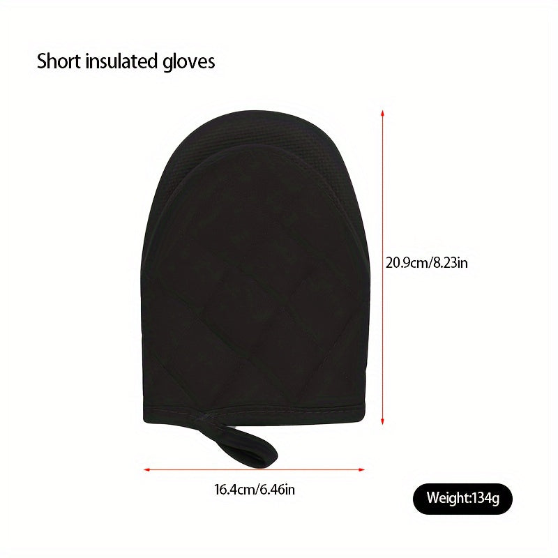 Silicone Non-Slip Heat-Resistant Oven Gloves, Multi-Functional Kitchen Microwave Oven And Baking Gloves, Food Safety, Thickened And Anti-Scald Rubber Gloves, Suitable for Graduation Ceremony, June Festival, Labor Day, Grandparents' Day And Easter