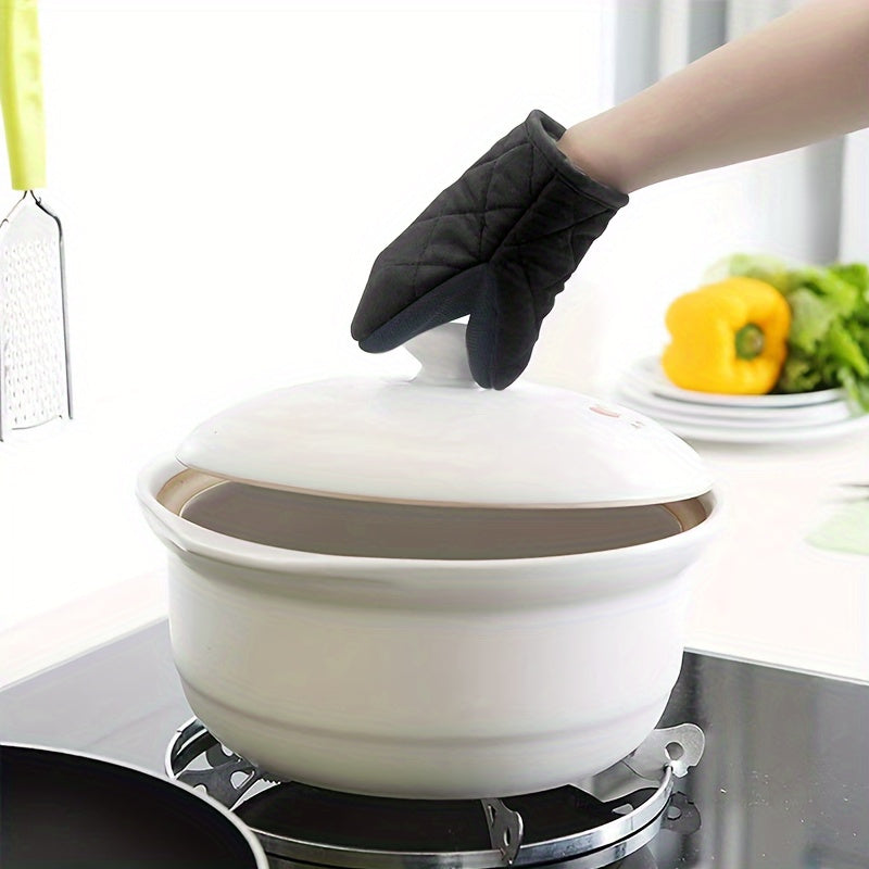 Silicone Non-Slip Heat-Resistant Oven Gloves, Multi-Functional Kitchen Microwave Oven And Baking Gloves, Food Safety, Thickened And Anti-Scald Rubber Gloves, Suitable for Graduation Ceremony, June Festival, Labor Day, Grandparents' Day And Easter