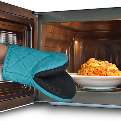 Silicone Non-Slip Heat-Resistant Oven Gloves, Multi-Functional Kitchen Microwave Oven And Baking Gloves, Food Safety, Thickened And Anti-Scald Rubber Gloves, Suitable for Graduation Ceremony, June Festival, Labor Day, Grandparents' Day And Easter